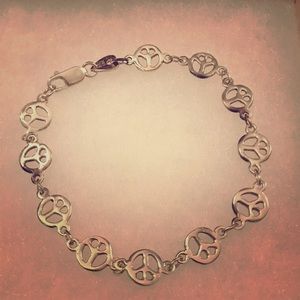 Small Peace Sign Bracelet
